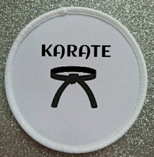 Karate black belt iron - black,
