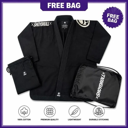 Premium black bjj kimono - black, gi,