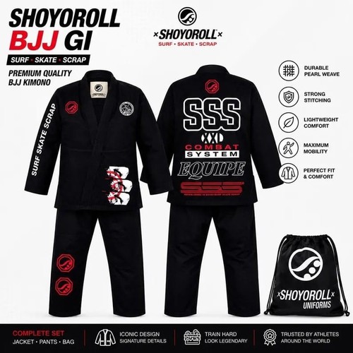 Bjj nero con borsa kimono - bjj, |